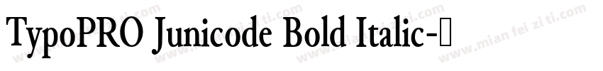 TypoPRO Junicode Bold Italic字体转换